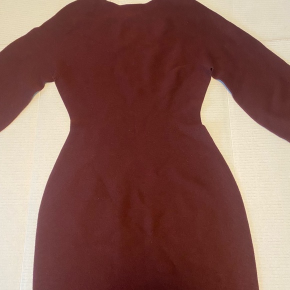 MM LaFleur burgundy maroon sweater dress bell sleeve business work comfortable - Picture 7 of 11
